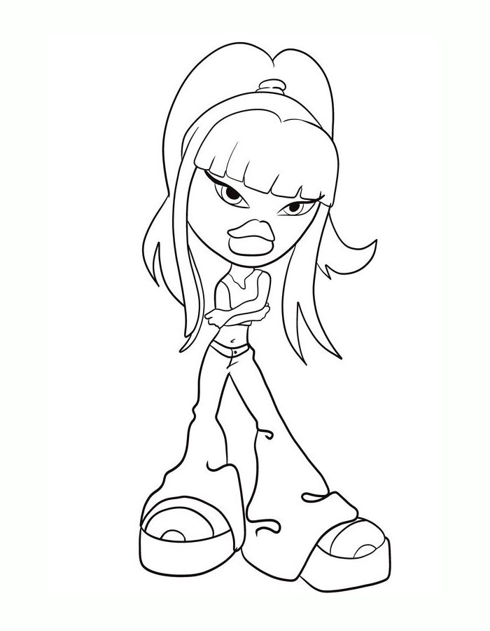 Free Bratz To Print Coloring Page