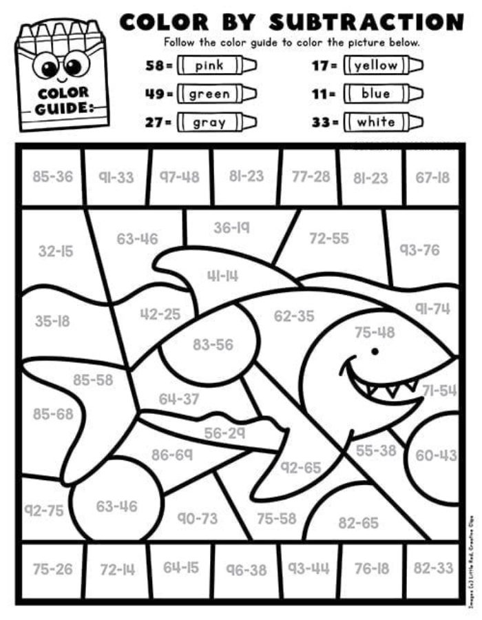 Free Color By Number Printables For Math Coloring Page