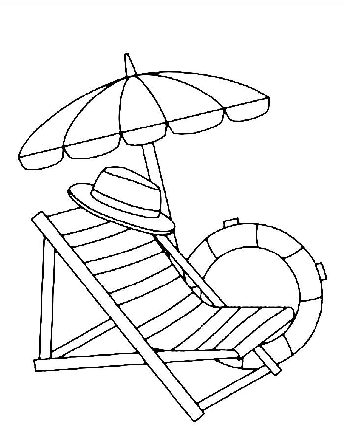 Free Color Of Beach Day Coloring Page