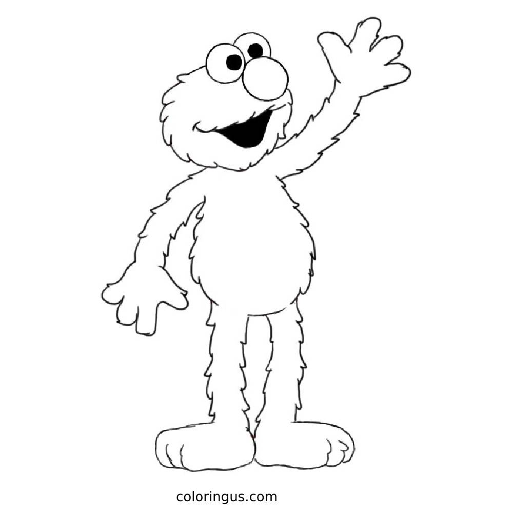 Print & Download free elmo coloring page