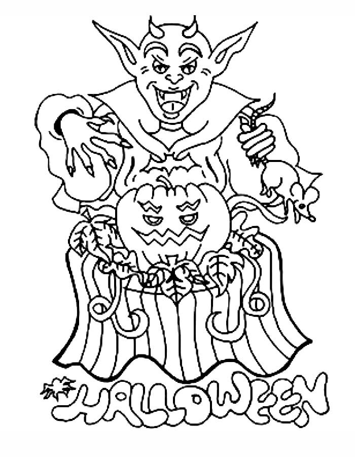 Free Halloween To Print Coloring Page