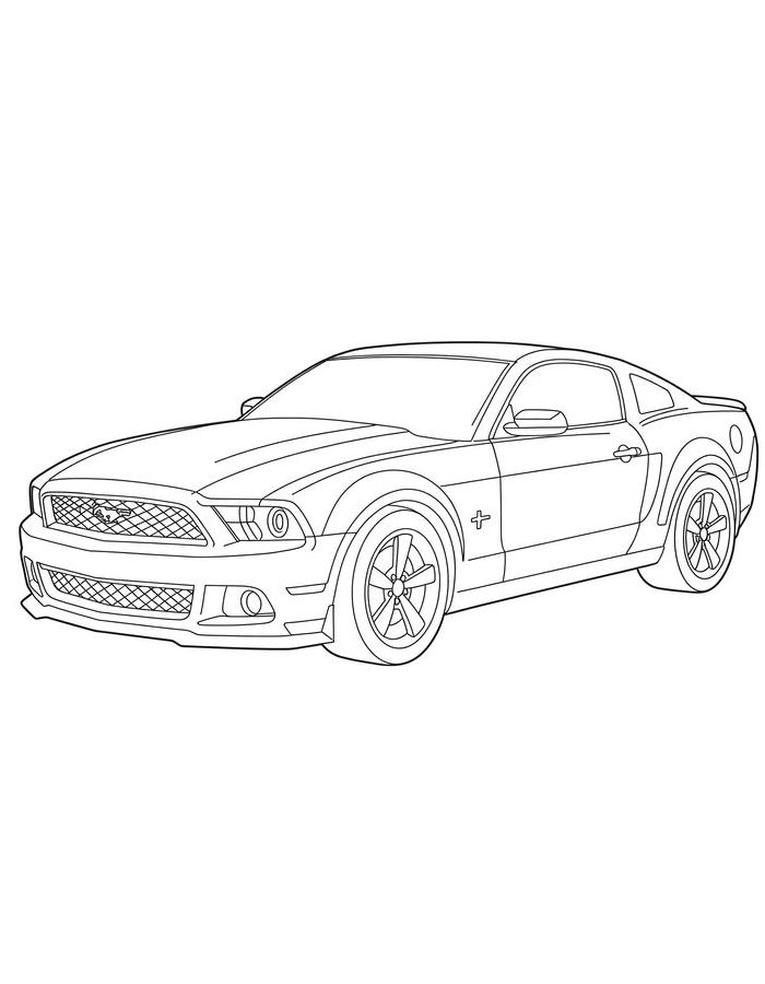 Free High Quality Ford Mustang Shelby Coloring Page