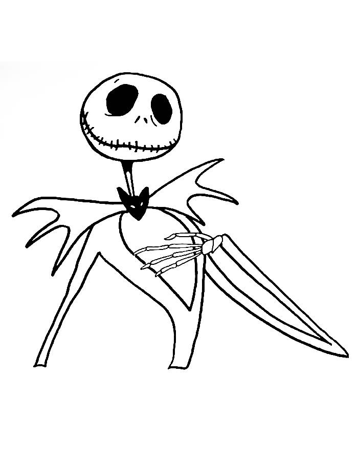 Free Jack Skellington Coloring Page