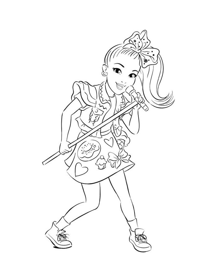 Free Jojo Siwa Printable Coloring Page