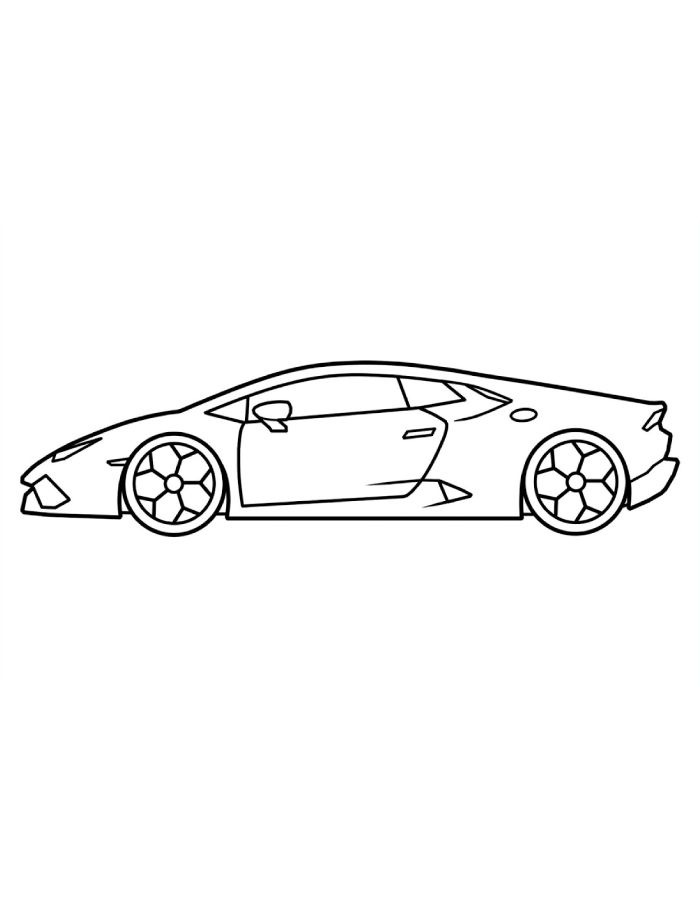 Free Lamborghini Coloring Page