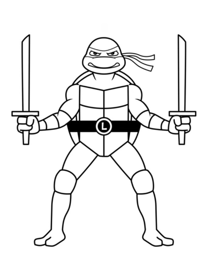 Free Leonardo Printable Coloring Page