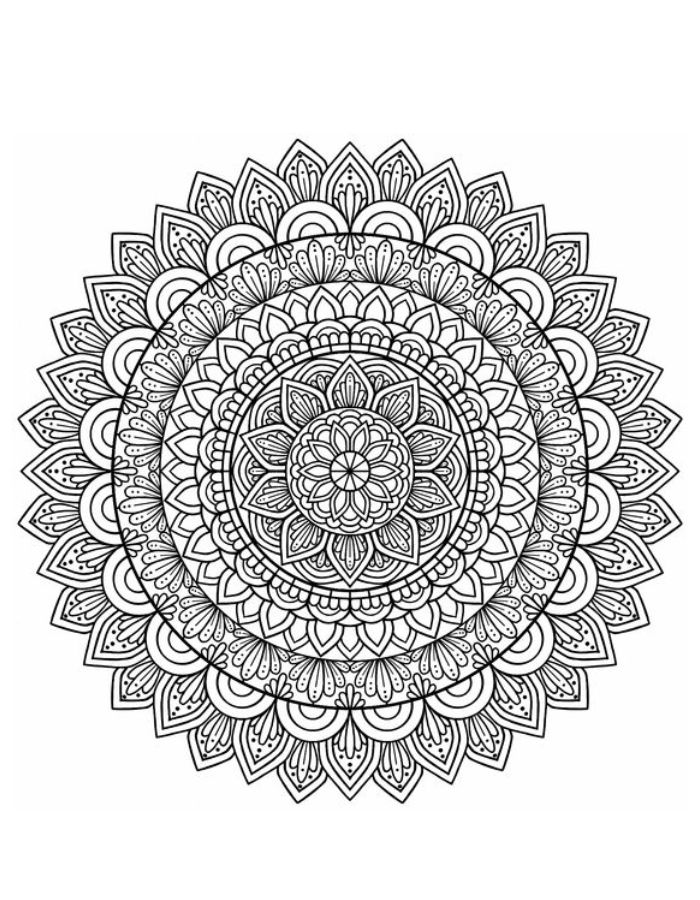 Free Mandala Books For Adults Coloring Page