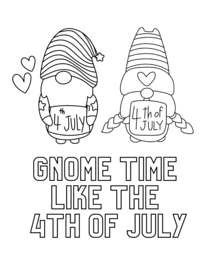 Free Printable 4th Of July Gnomes