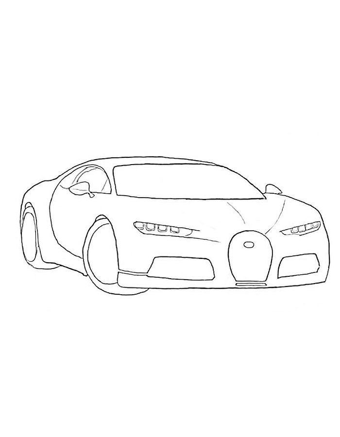 Free Printable Bugatti Coloring Page