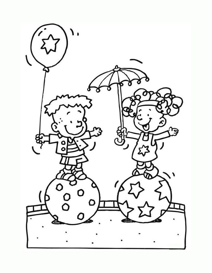 Free Printable Carnival Outline Coloring Page