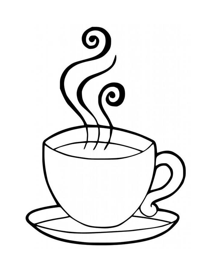 Free Printable Coffee Coloring Page