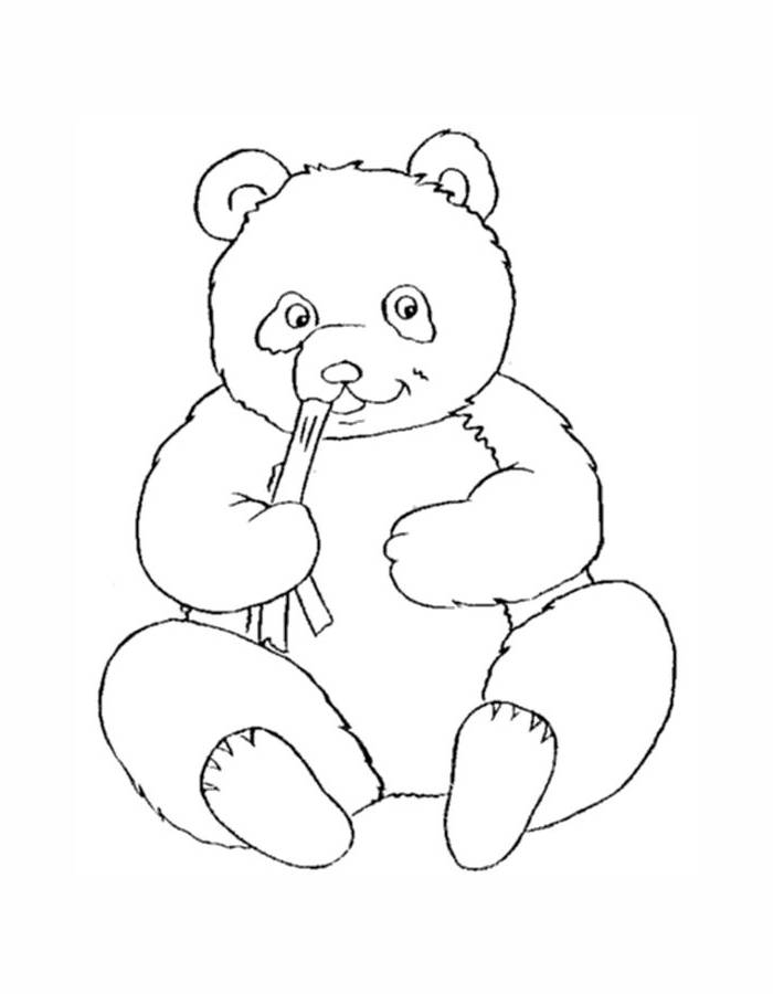 Free Printable Cute Panda Coloring Page