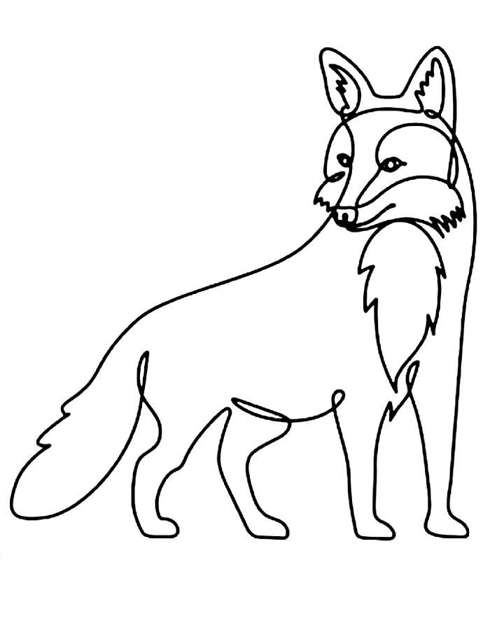 Free Printable Fox Coloring Page