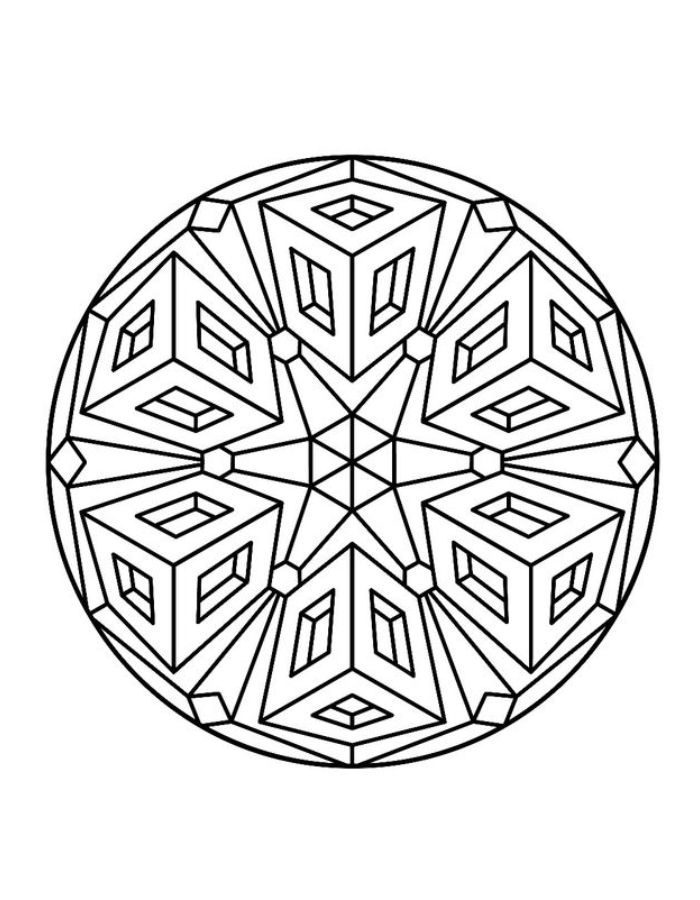 Geometric Coloring Pages Free Printable PDF 