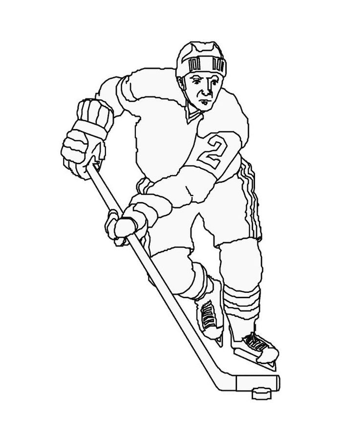 Free Printable Hockey Coloring Page