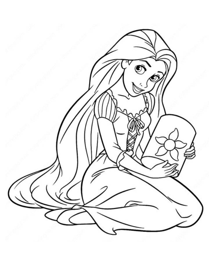 Free Printable Pictures Of Rapunzel Coloring Page