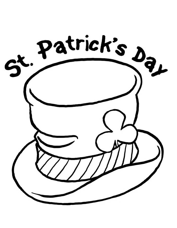 Free Printable St Patrick Day Drawing Coloring Page