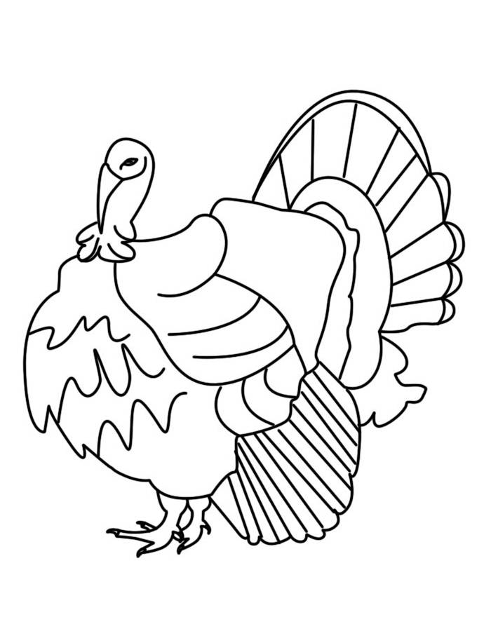 Free Printable Turkey Pictures To Color Coloring Page