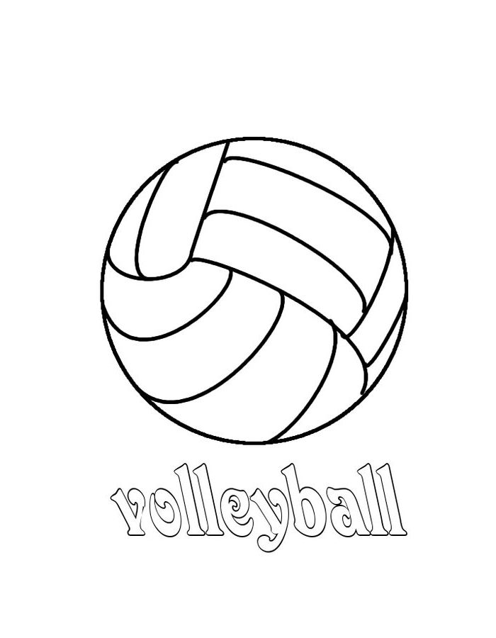 Free Printable Volleyball Coloring Page