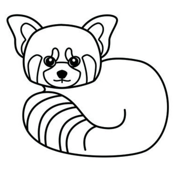 Free Red Panda Coloring Page