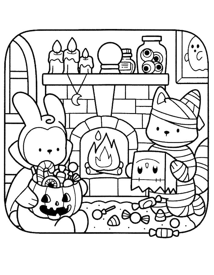 Free Spooky Coloring Page