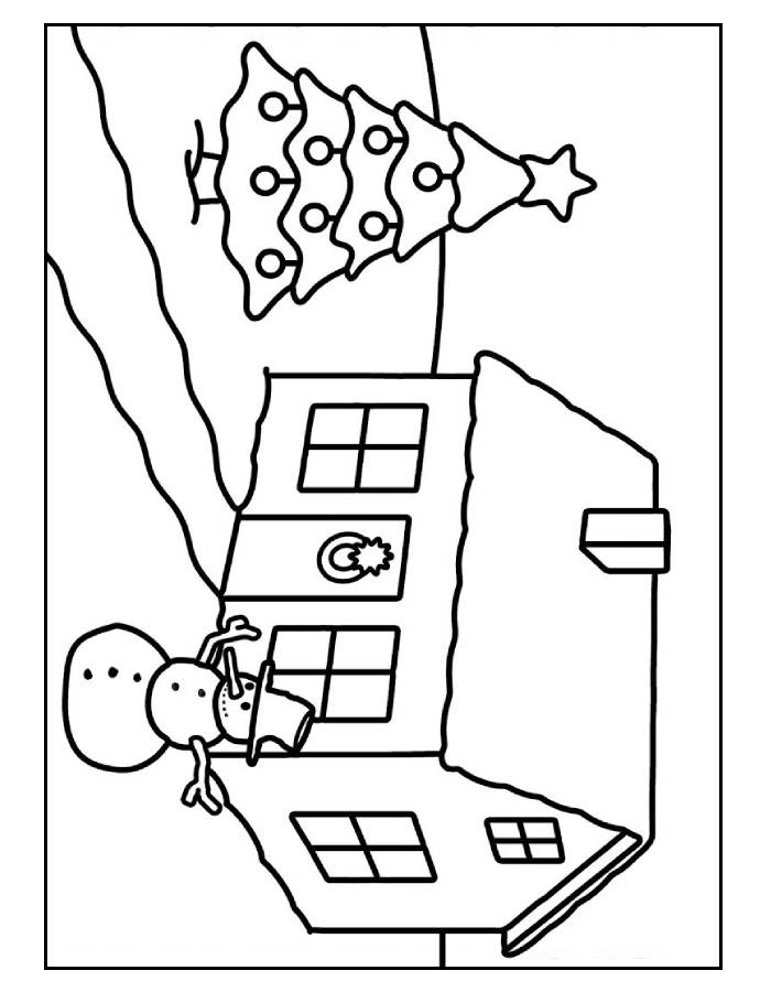 Free Winter Pictures To Color Coloring Page