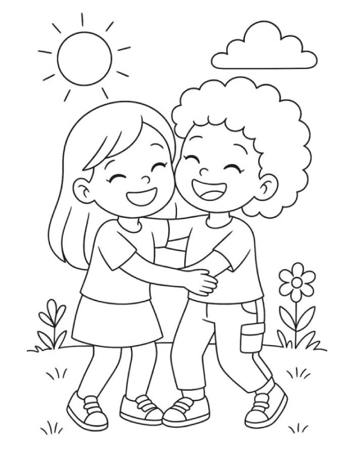 Friendship Coloring Page