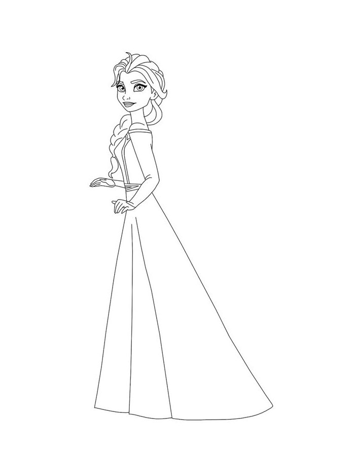 Frozen Elsa Printable Images Coloring Page