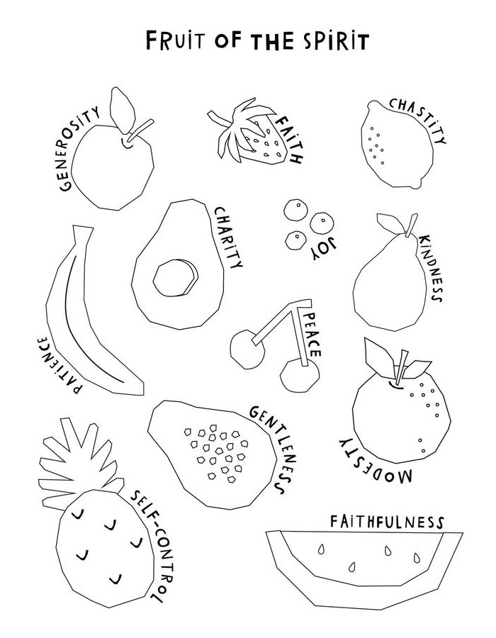 Fruit Of The Holy Spirit Drawing
