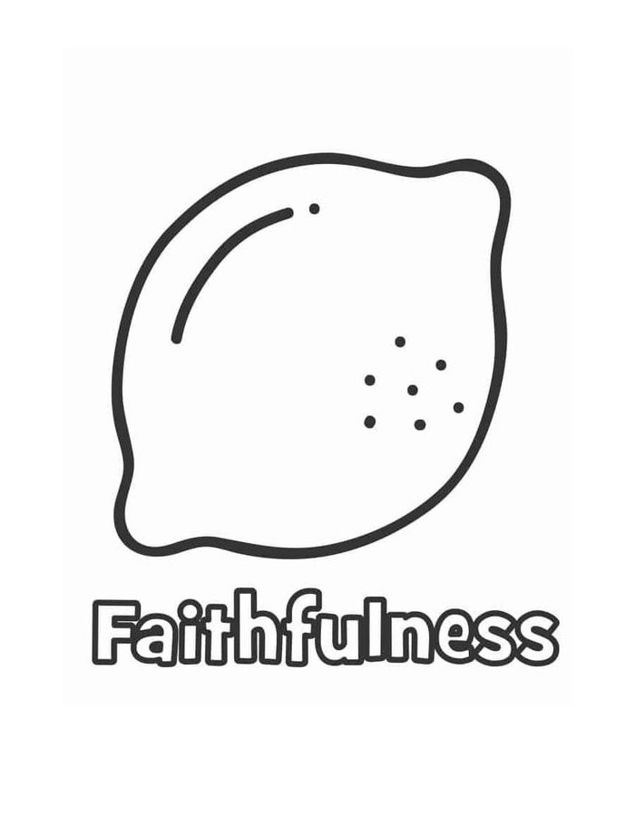 Fruit Of The Spirit Faithfulness Coloring Page