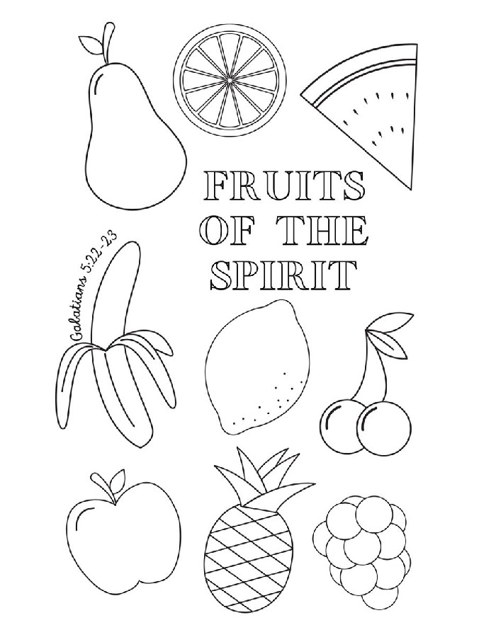 Fruits Of The Spirit Printable Sheet