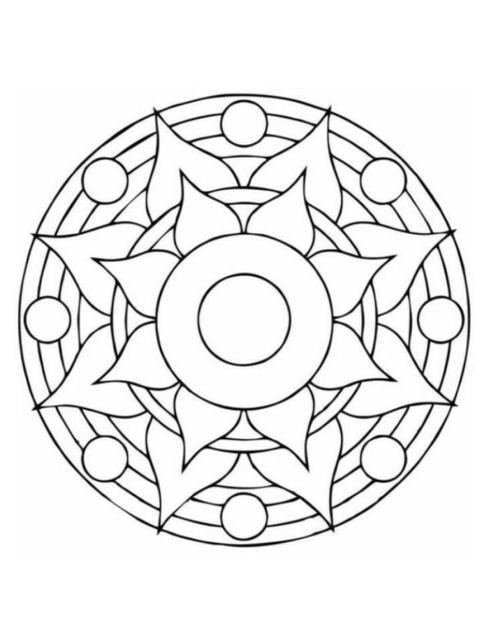 Full Page Geometric Coloring Page