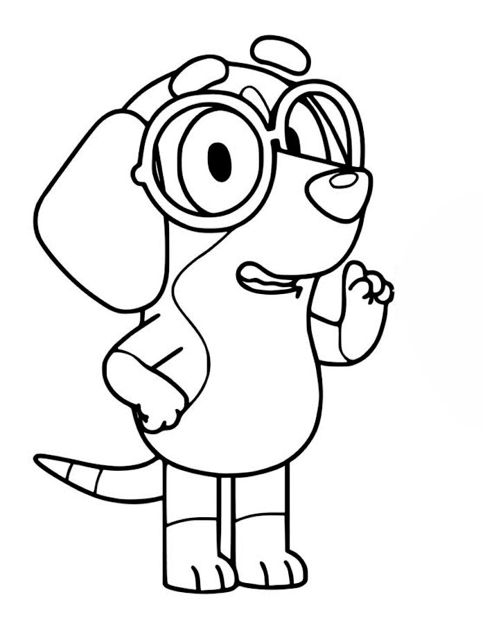 Full Page Printable Bluey Coloring Page