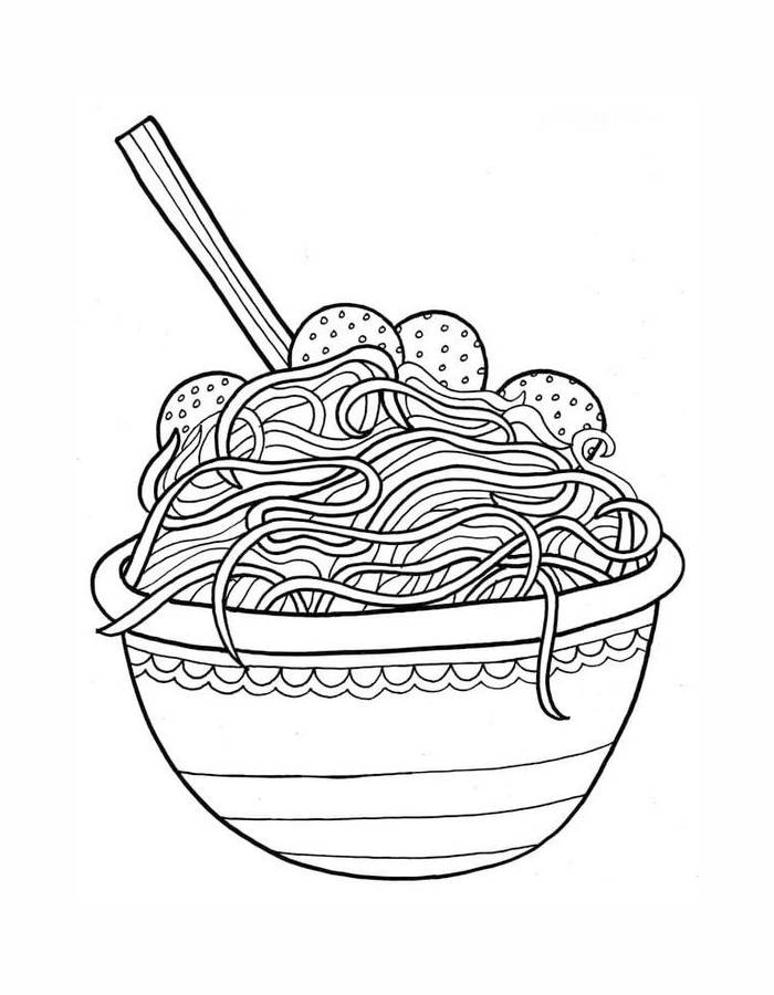 Fun Food Line Art