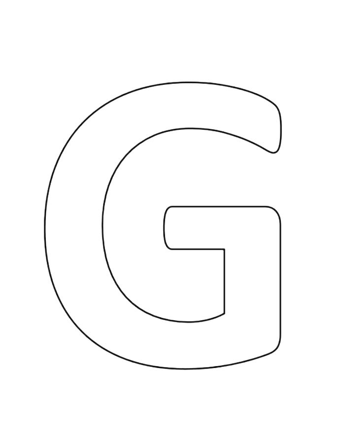 G Letter Alphabet Coloring Page