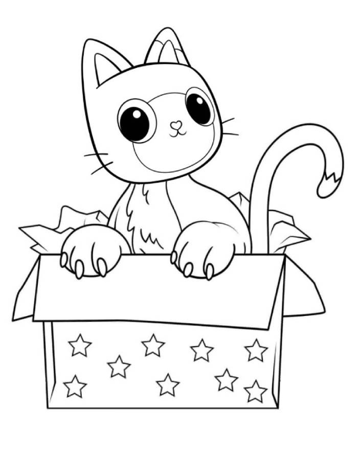 Pandy Paws Sat In A Box Coloring Page