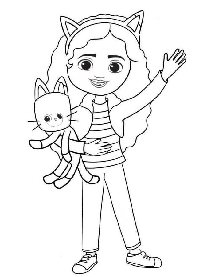 Gabby And Pandy Paws Coloring Page