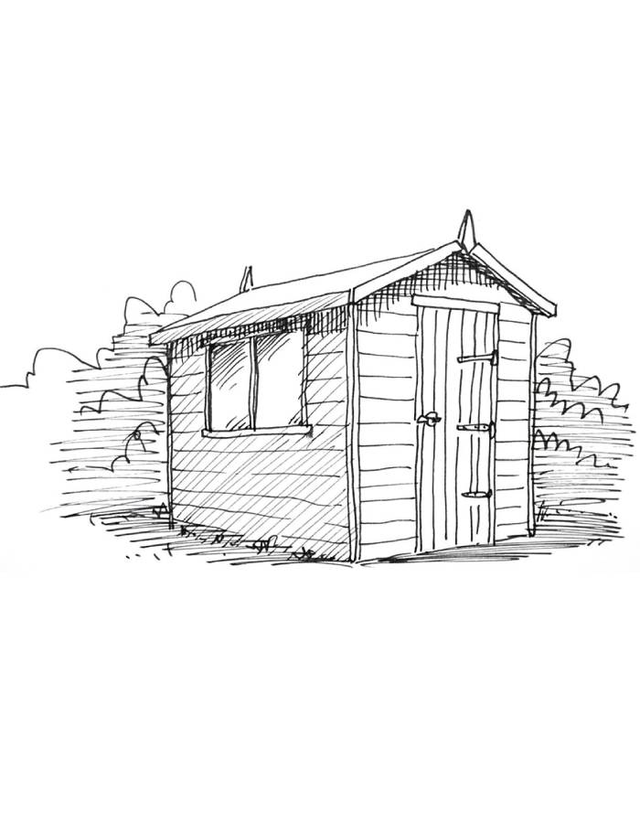 Garden Shed Coloring Page