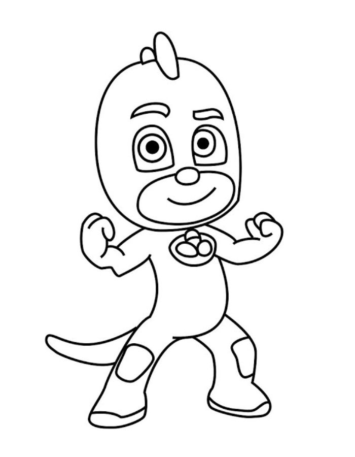 Gekko Pj Mask Coloring Page