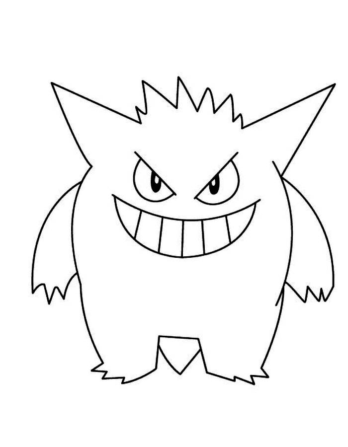 Gengar  coloring page