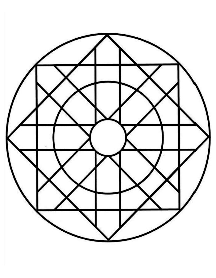 Geometric Art Coloring Page