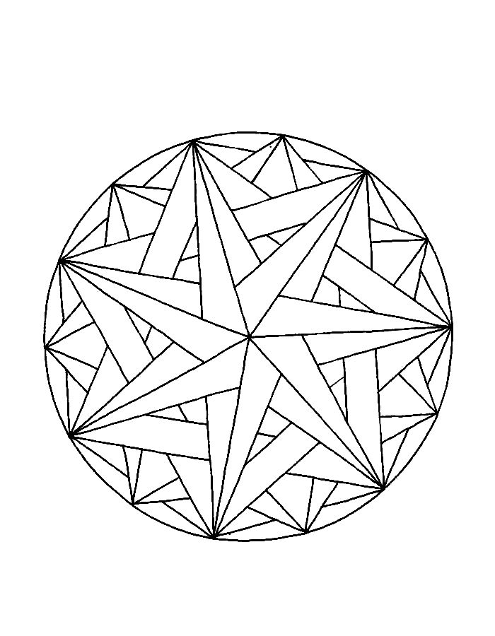 Geometric Color Sheets Coloring Page