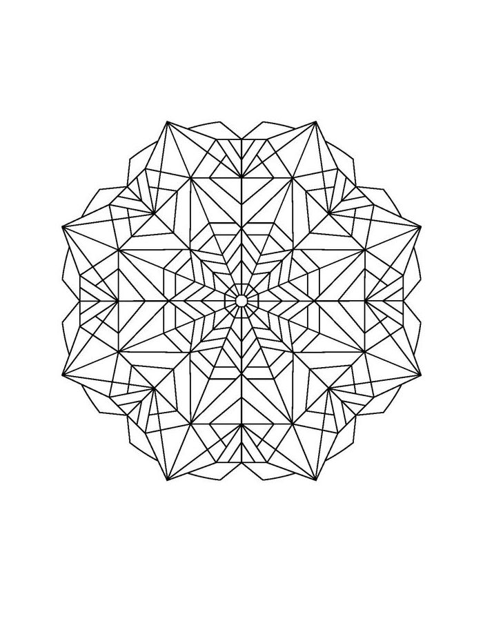 Geometric Pictures To Color Coloring Page