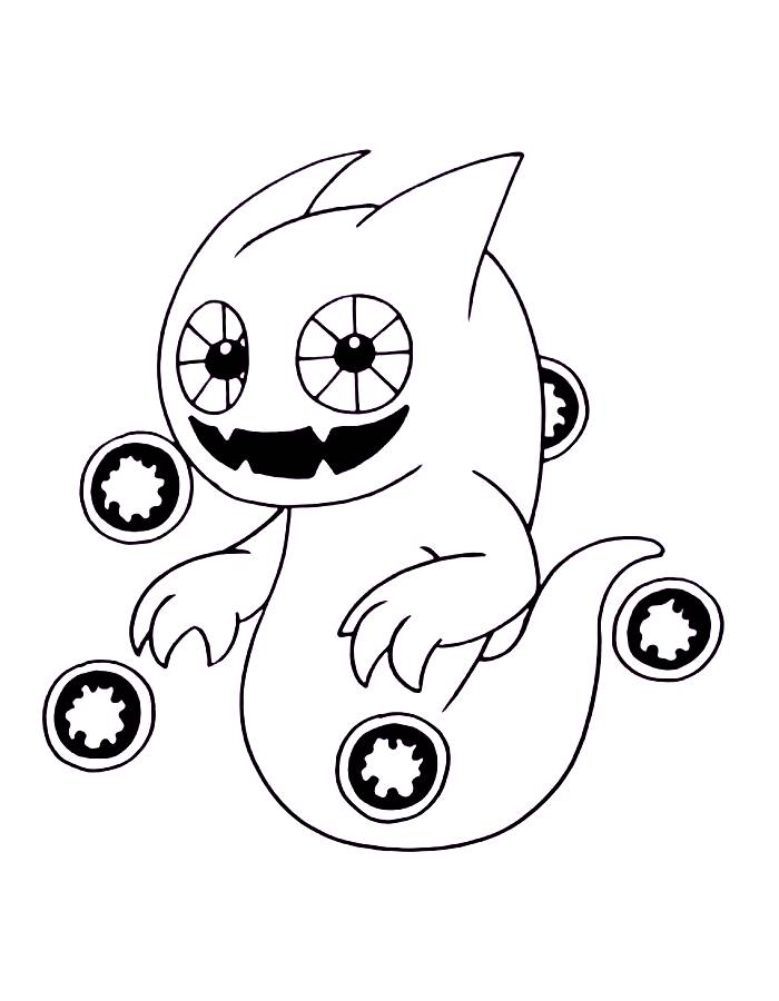 Ghazt My Singing Monsters Coloring Page