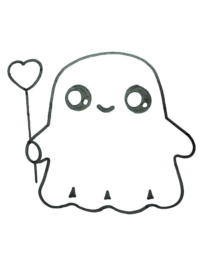 Ghost Color Sheet Coloring Page