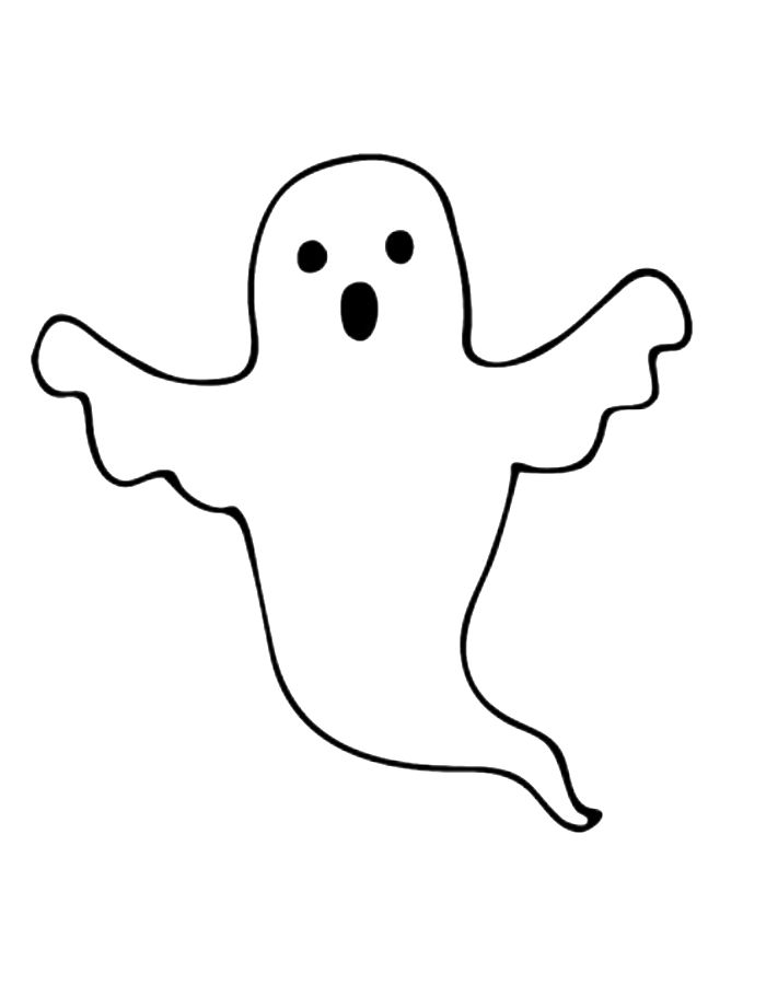 Ghost Drawing Coloring Page