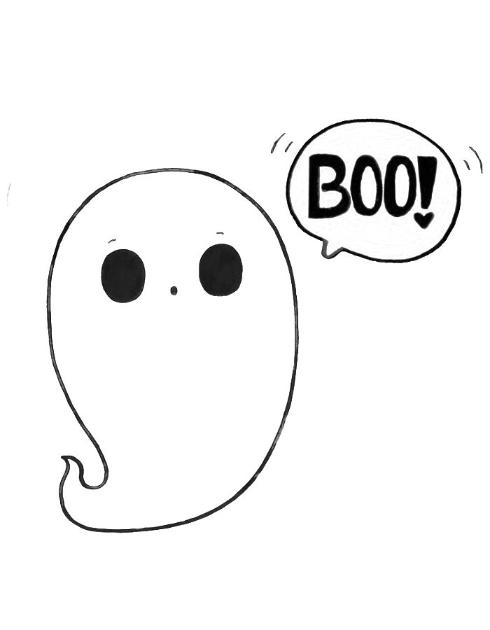 Ghost Easy Coloring Page