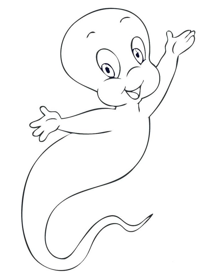 Ghost Printable For Free Coloring Page