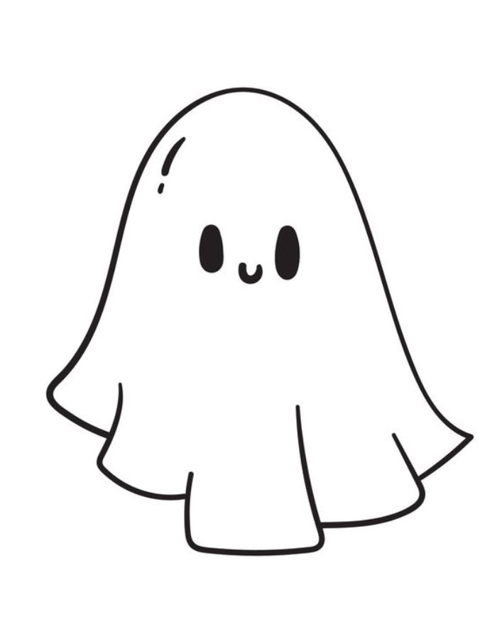 Ghost Printable Pdf Coloring Page