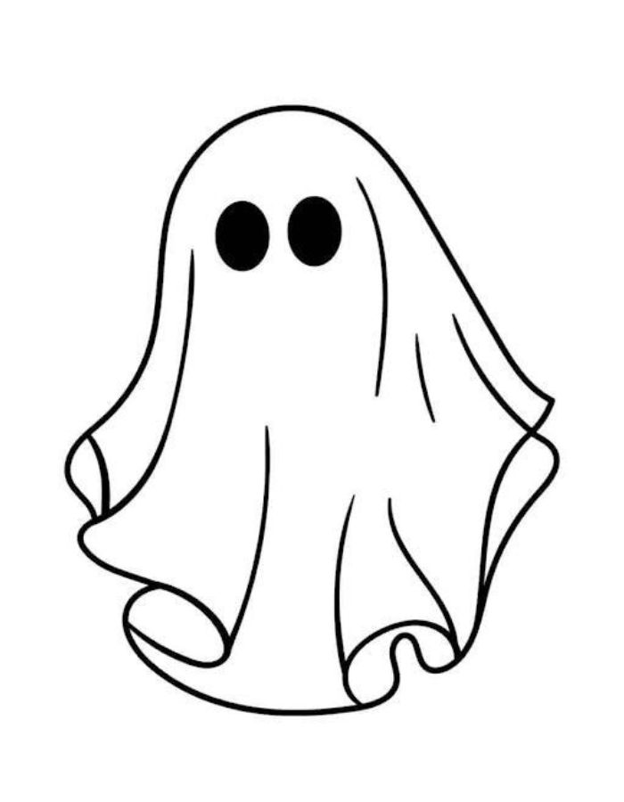 Ghost Template Coloring Page